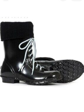New BOGS Zoe Mid-calf Rain Boots Black 6